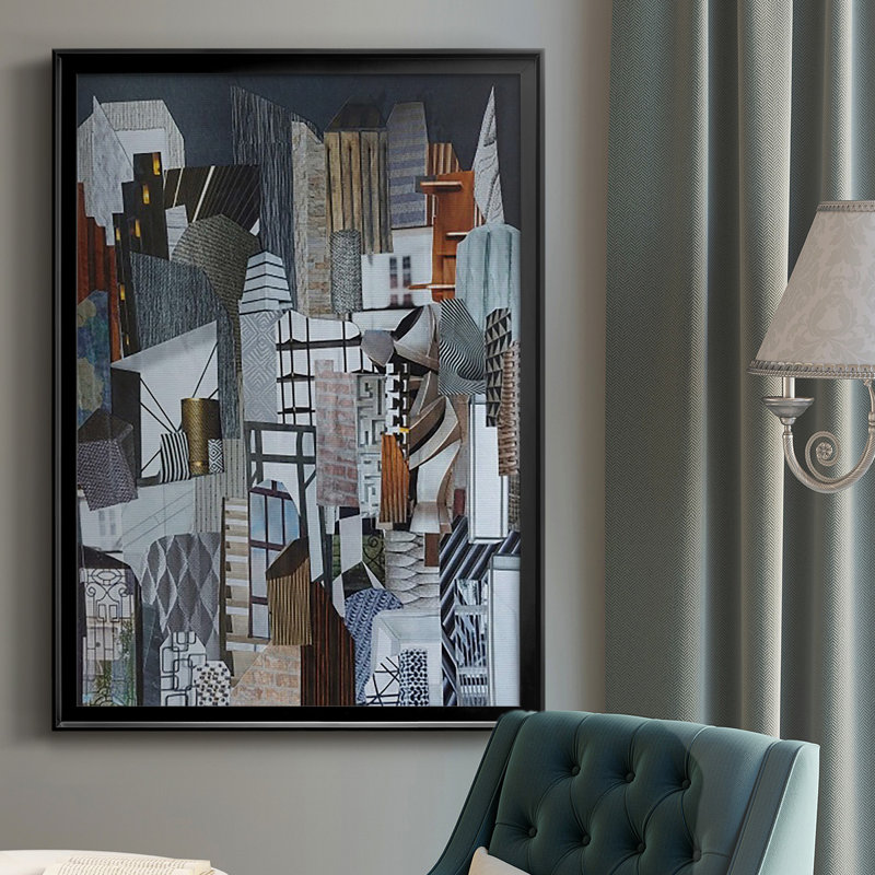 Western Metropolis par Coco Good Print, H 42,5 po x l 30,5 po x P 1 po, Noir
