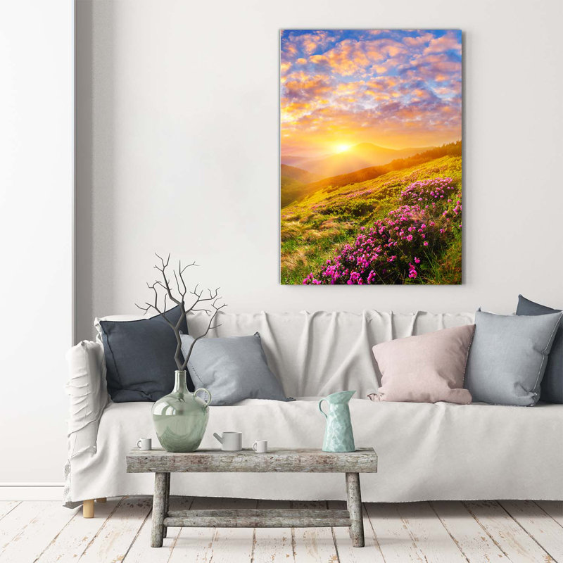 Sunset Mountains - Wrapped Canvas Print