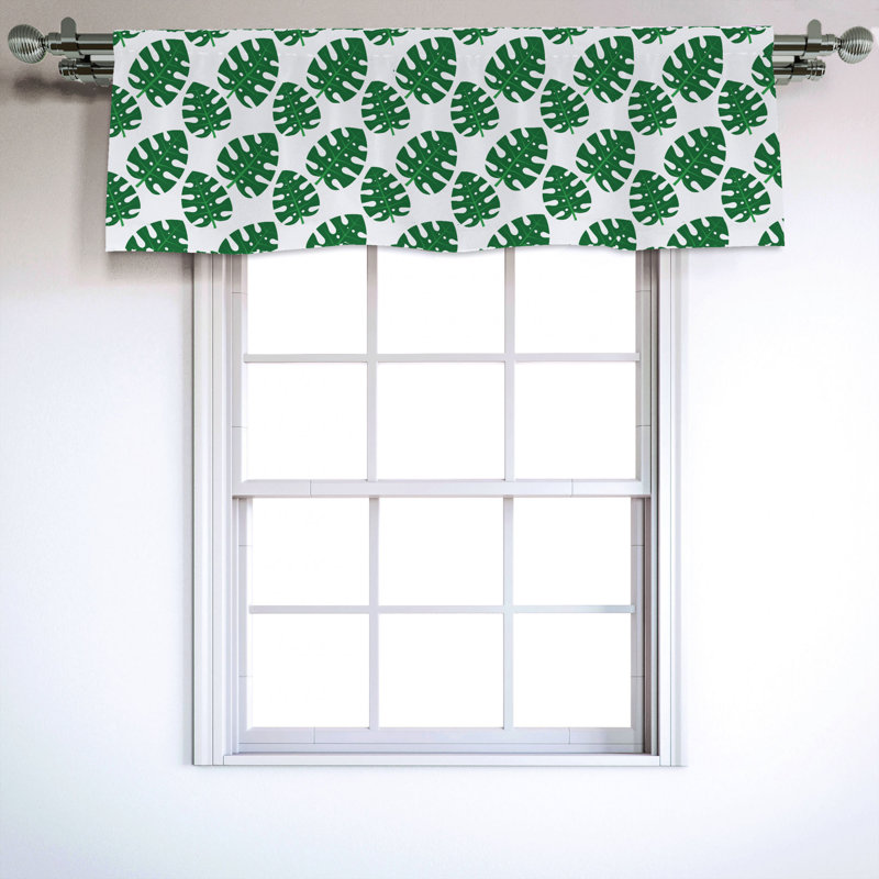 Sateen Floral Ruffled Window Valance