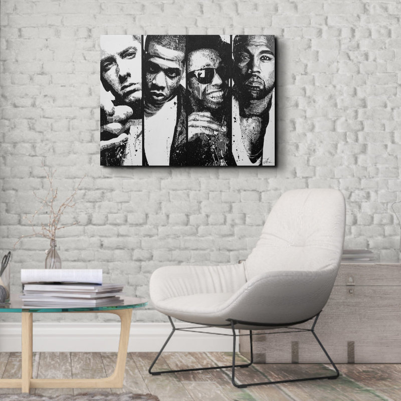 «Rappers» par Pratikacha Muir - reproduction d'art sur toile tendue, H 15 po x l 18 po x P 1,5 po
