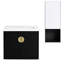 Meuble-lavabo 24 po avec lavabo en céramique et support latéral - aspect panier noyer noir-130629192