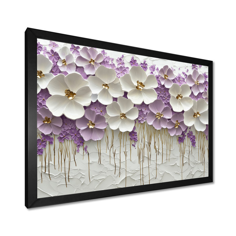 Art mural Mynch Wildflower Pure Cream Bloom III - Fleurs sauvages, Reproduction encadrée d'une seule photo, H 30 po x l 40 po