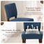 Chaise de salle à manger rembourrée en bois massif Parsons-418372794