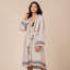 Cotton Blend Mid-Calf Bathrobe with Pockets-2145765185-2145765186