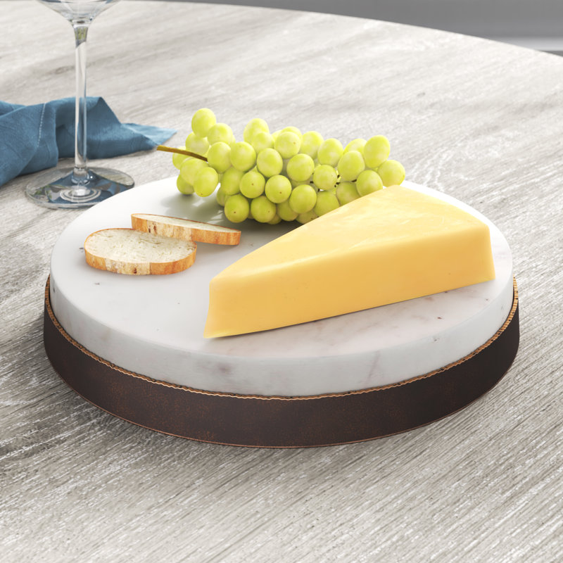Birch Lane™ Iron and Marble Cheese Board