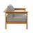 Wren Outdoor Patio Teak Wood Armchair And Ottoman Set In Natural-105239747-105239748