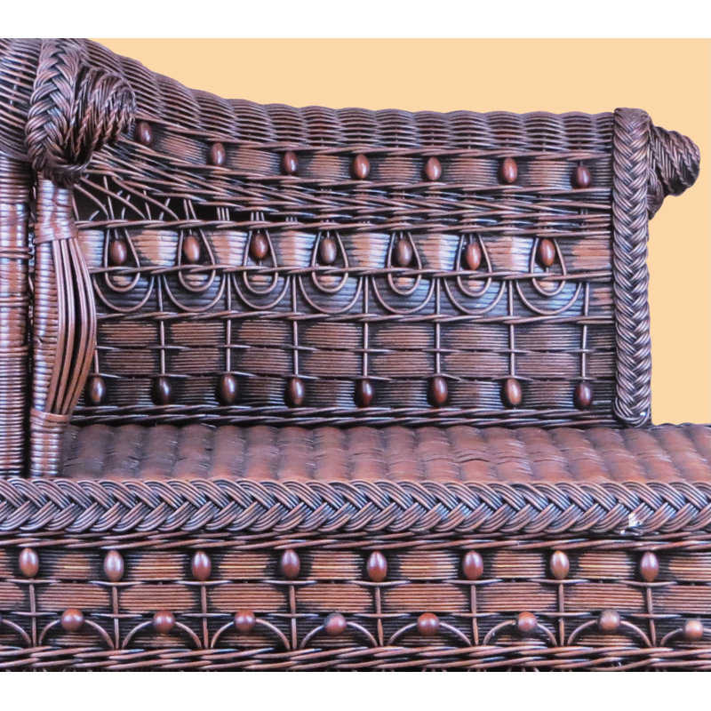 Banc en osier classique