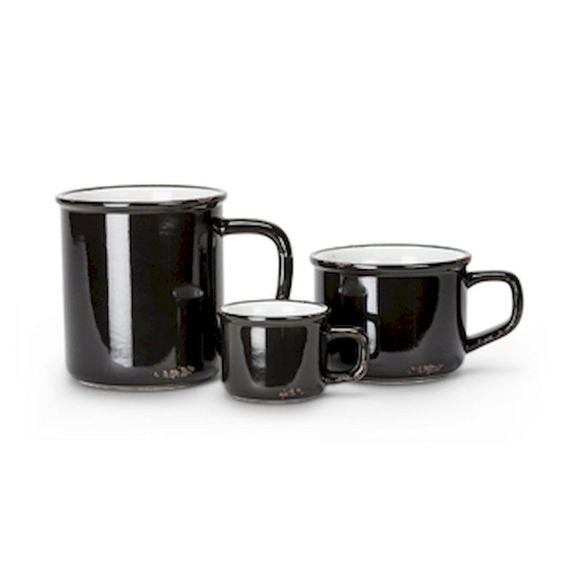 Tasse à cappuccino émaillée Naniouni, Noir