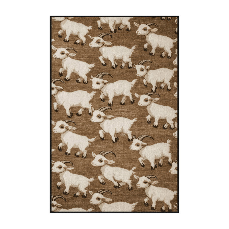  Tapis lavable pour bébé chèvre, Tapis de couloir 2 pi x 5 pi