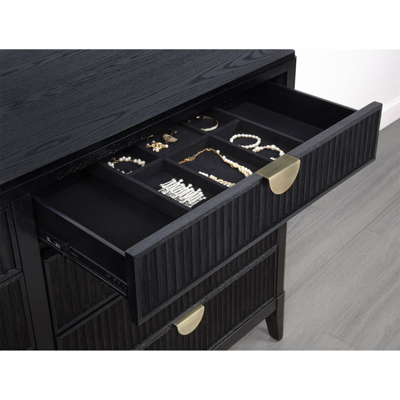Commode 8 tiroirs avec miroir Ennis