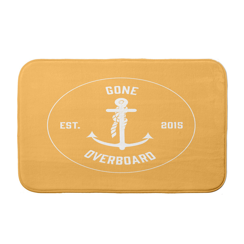 Tapis de bain Emily Gone, l 24 po x L 36 po, Jaune