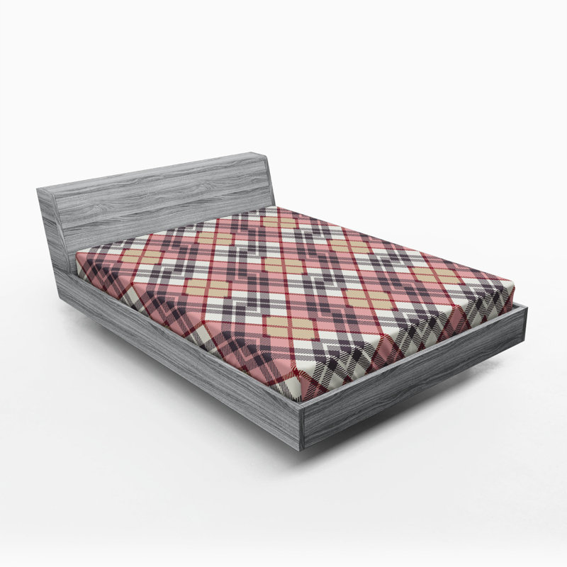 Drap-housse écossais, Drap-housse grand, Tissu écossais 2