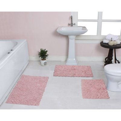 Tapis de bain 100% coton touffetés à la main Homeka Weavers Franciska (ensemble de 3)