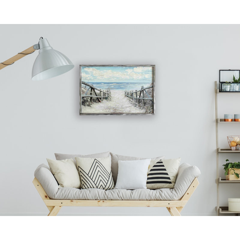 «The Beachside Fence Path», reproduction sur toile, H 24 po x l 36 po x P 1,5 po