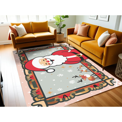 Tapis de vacances d'hiver de Noël lavable The Holiday Aisle®