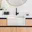 Luxury 17.88" x 15.88" Fireclay Modern Farmhouse Bathroom Sink, Reversible
