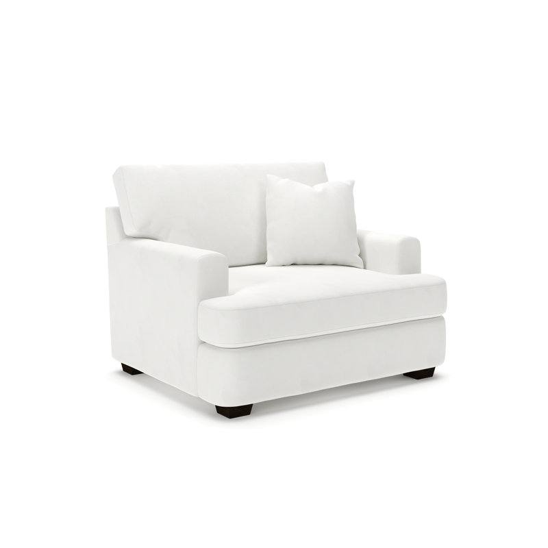 Emilio Upholstered Armchair, Classic Bleach White Twill