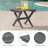 All Weather Adirondack Outdoor HDPE Foldable Side Table-284362846