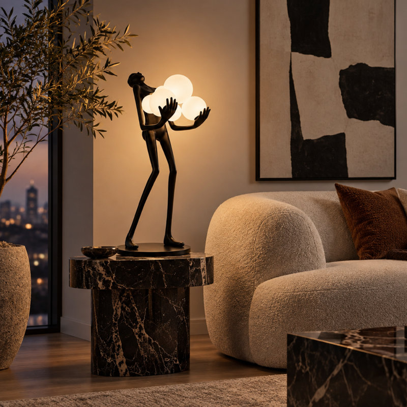 Unique 31.5'' Black Novelty Table Lamp