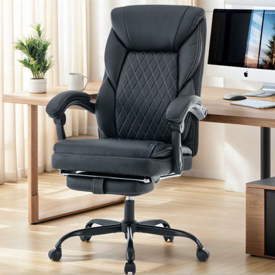 22" Large Seat Ergonomic Gaming Recling Chair with Footrest by Inbox Zero