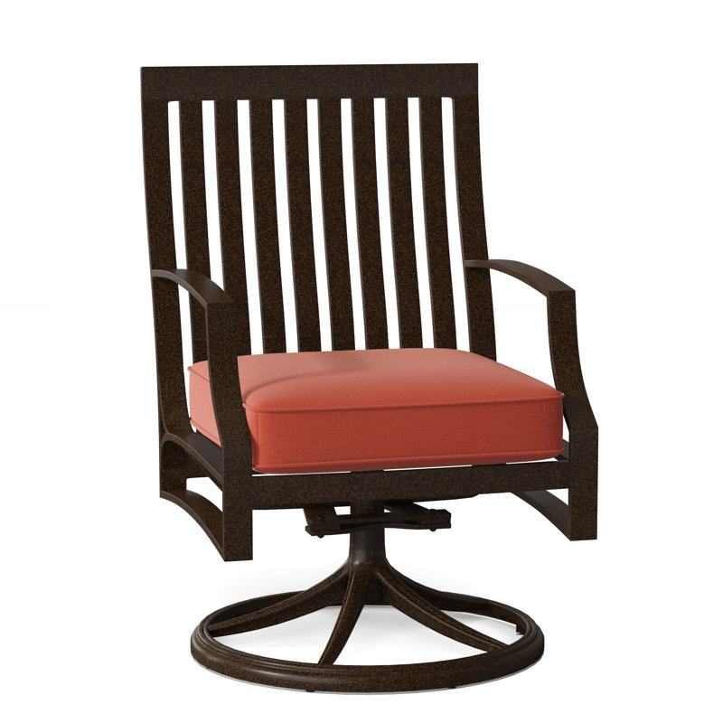 Seal Cove Outdoor Dining Armchair, Canvas Bird's Eye Sunbrella® Canvas, Chestnut Brown