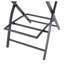 Ensemble de 2 tabourets de bar d'extérieur en osier pliable en rotin avec cadre en fer résistant aux intempéries, multicolore