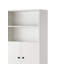 Armoire de rangement au-dessus de la toilette avec 2 portes de grange, porte-papier hygiénique et conception compacte pour l'organisation de la salle de bain