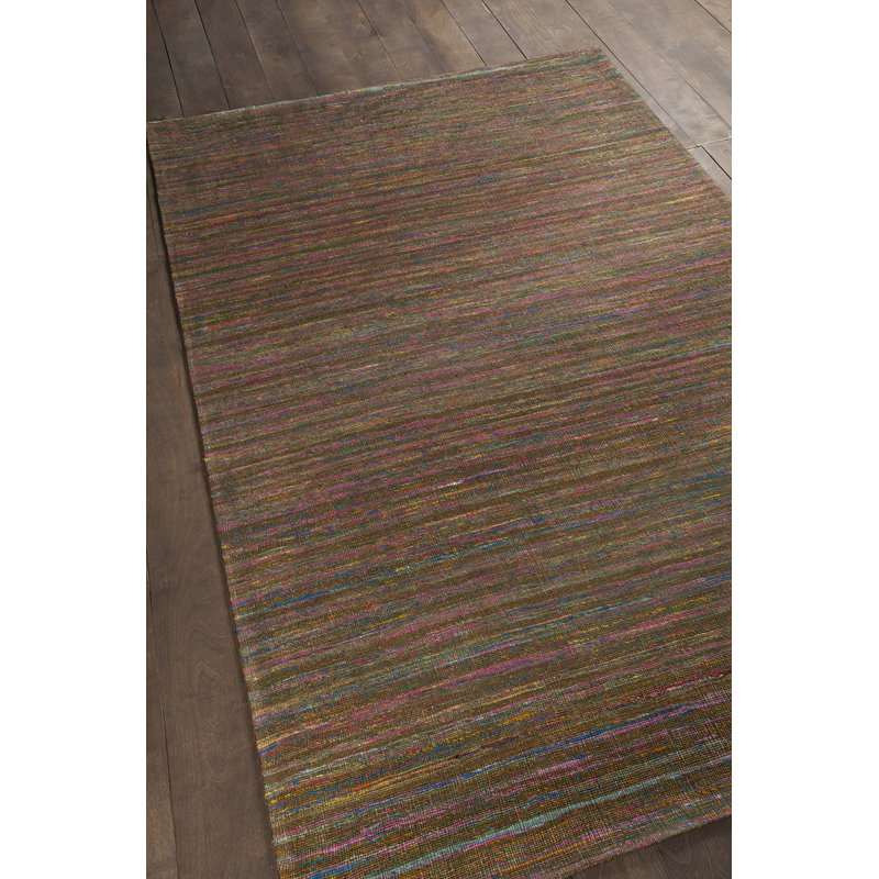 Tapis de zone brune dhurrie Cabarley, 5 pi x 7 pi 6 po