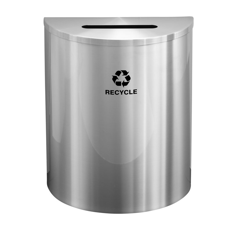 Aluminum Open Kitchen Trash Can, 29, 28.5" H x 24" W x 12" D