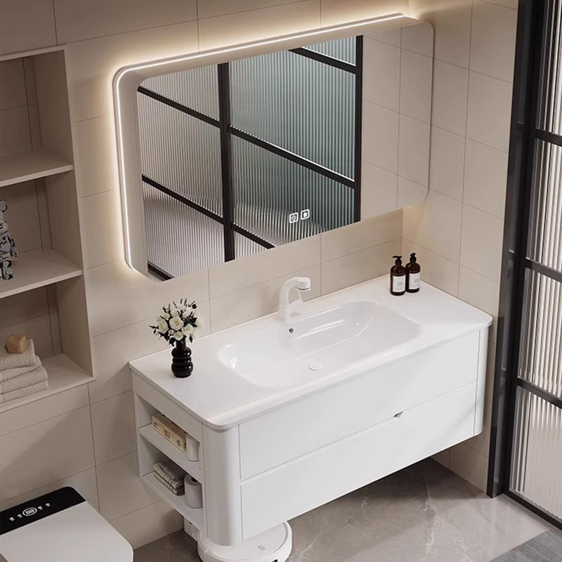 Bathroom cabinet modern simple style, White