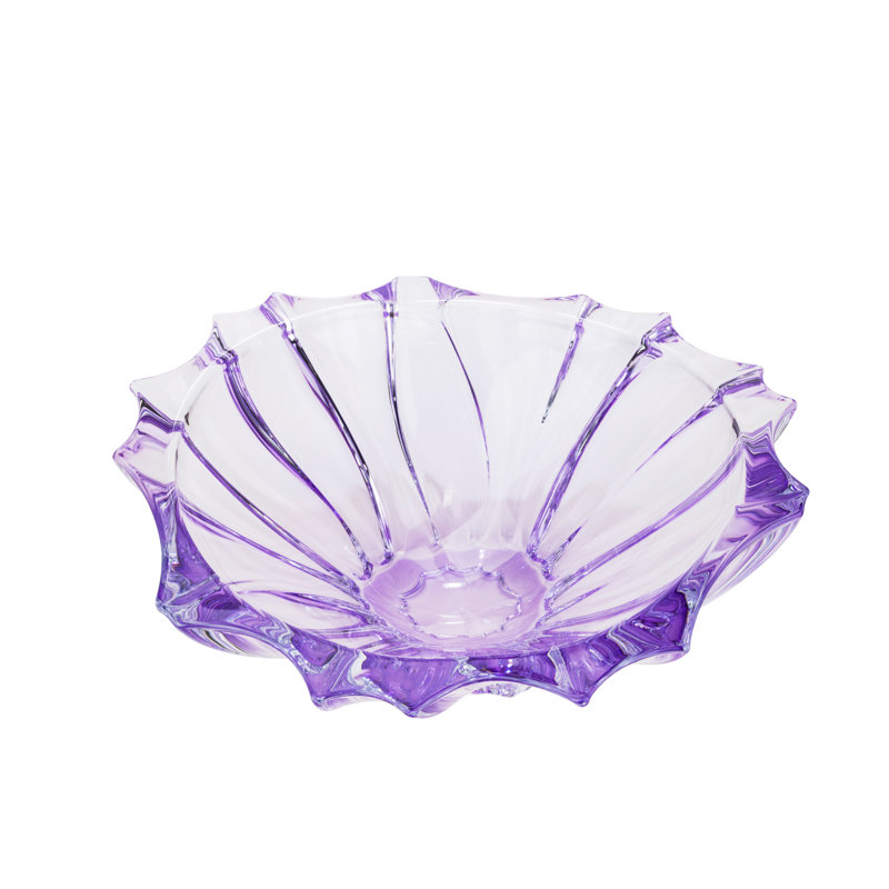 Red Barrel Studio® Rameau Crystal Fruit Bowl, Amethyst