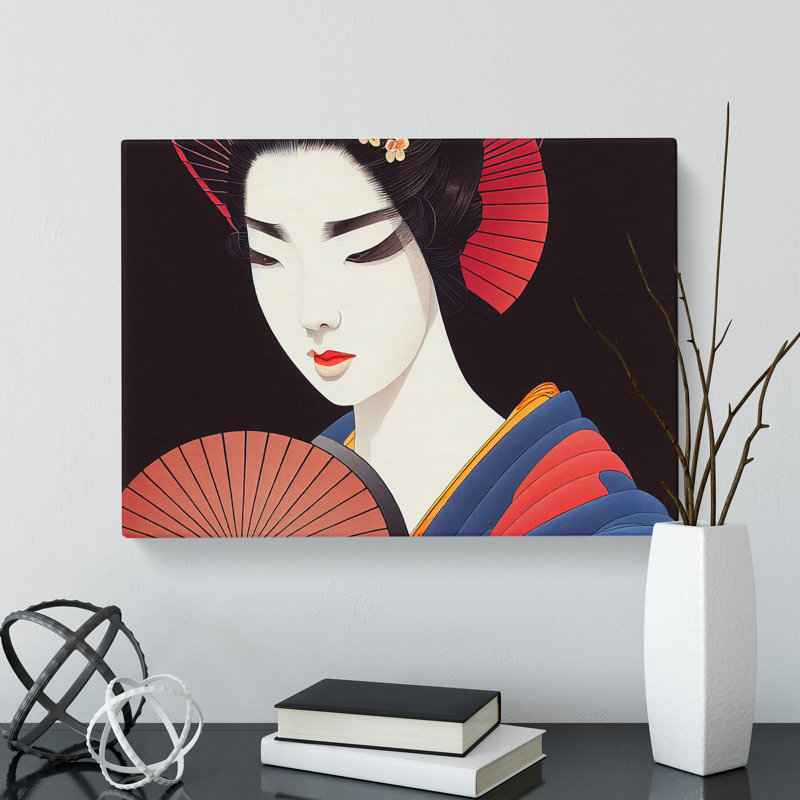 Gracious Geisha - Wrapped Canvas, 35cm H x 50cm W x 3cm D
