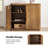 Waynesville 36"W 2-Door Modern Oak Wood Cabinet with Adjustable Shelves-1896336897