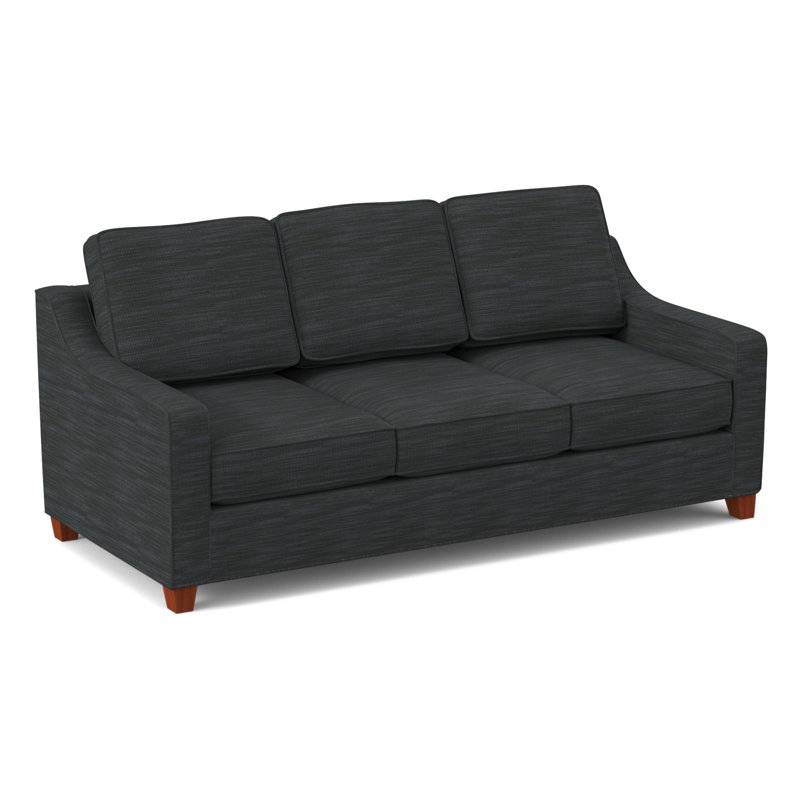 Clark 82" Square Arm Sofa Bed Sleeper with Reversible Cushions, BM Cherry, Ridgecrest Midnight, Hybrid