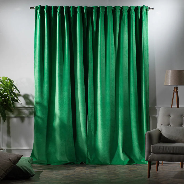 Rideau simple extra long et extra large en velours mat luxueux