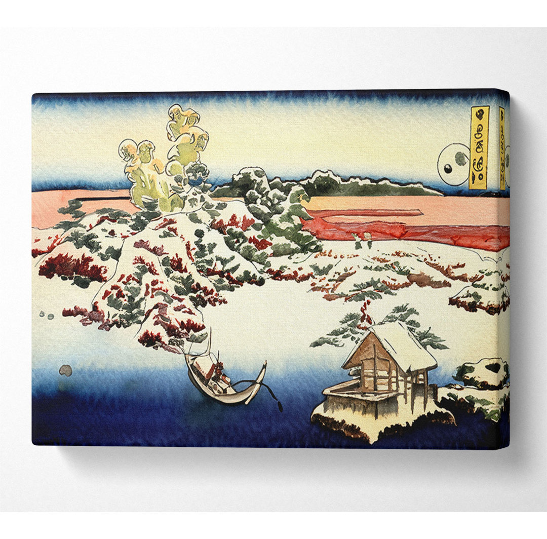 Hokusai Winterlandschaft von Suda - Kunstdrucke auf Leinwand