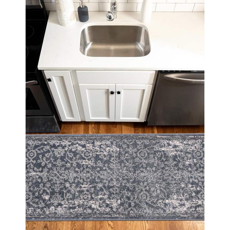 Charters Towers Oriental Blue Area Rug, Runner 2'7" x 12'