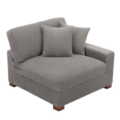 Fauteuil en velours côtelé Milbrey