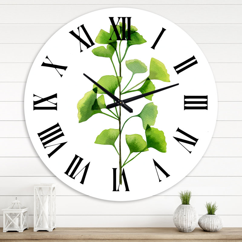 Green Field Plant Foliage - Horloge murale, Surdimensionné