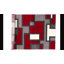 Tapis rouge à motif géométrique Brigman-24680270