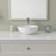 Lavabo vasque rond en céramique blanche de 13 po et lavabo vasque de salle de bain moderne en porcelaine 5 po-125359683-51953894