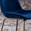 Tabouret de bar à hauteur de comptoir moderne 26,50 po, velours bleu - construction métallique robuste, dossier de siège souple pour plus de confort, tabourets de 26,50