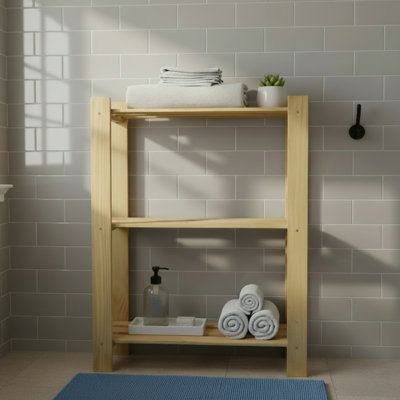 Utility 29.53'' W Solid Wood Shelving Unit