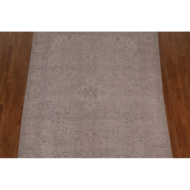 Tapis rétro persan Tabriz vieilli 6 x 9