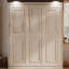 Grand lit escamotable avec DEL, beige