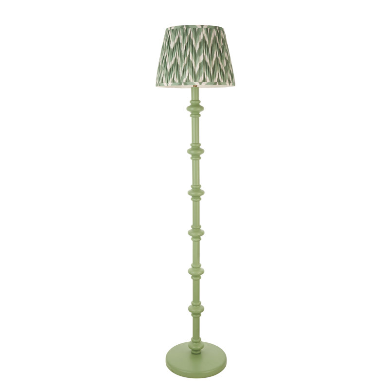 Carnaby 158cm Traditional Floor Lamp, Green/White, Green