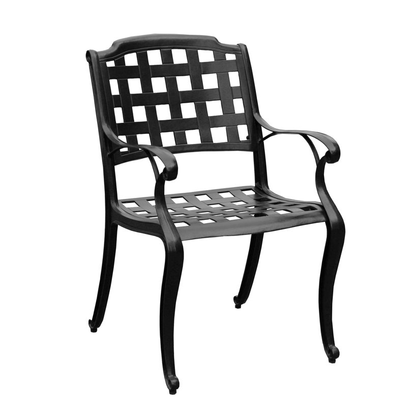 Seine Outdoor Dining Armchair, Black