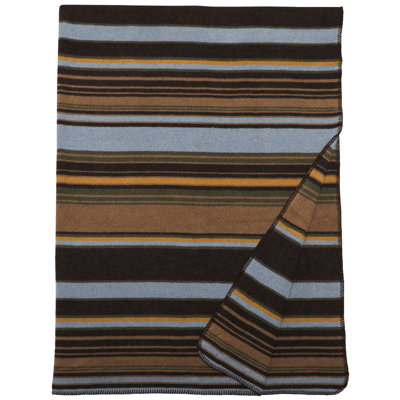 Wooded River Hudson Earth Throw, Earth Tone Accent Blanket for Living Room and Guest Bed