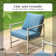 Ensemble de mobilier d'extérieur en osier rétro avec coussins bleus et table de foyer d'extérieur