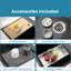 Évier de cuisine en acier inoxydable 304 304 de 30 po x 22 po avec couche insonorisée - réduit le bruit, crée une grille silencieuse et durable
